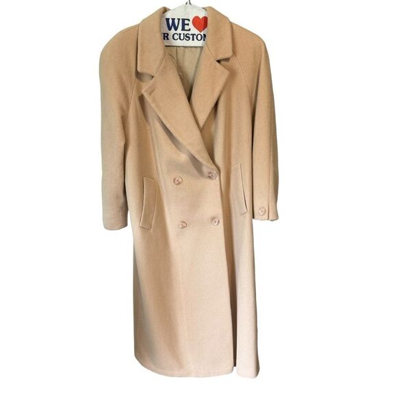 Forecaster of Boston Vintage Wool Angora Double Breasted Long Longline Coat - Picture 5 of 15